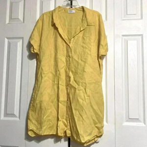 Allen Allen Yellow Tunic Top